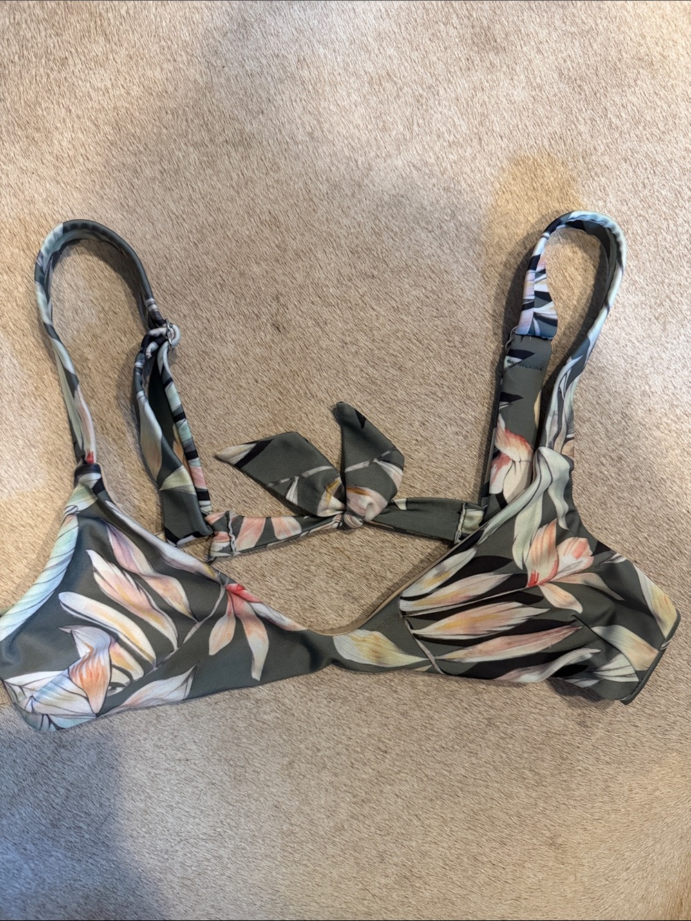 Floral Tie-Back Bikini Top
